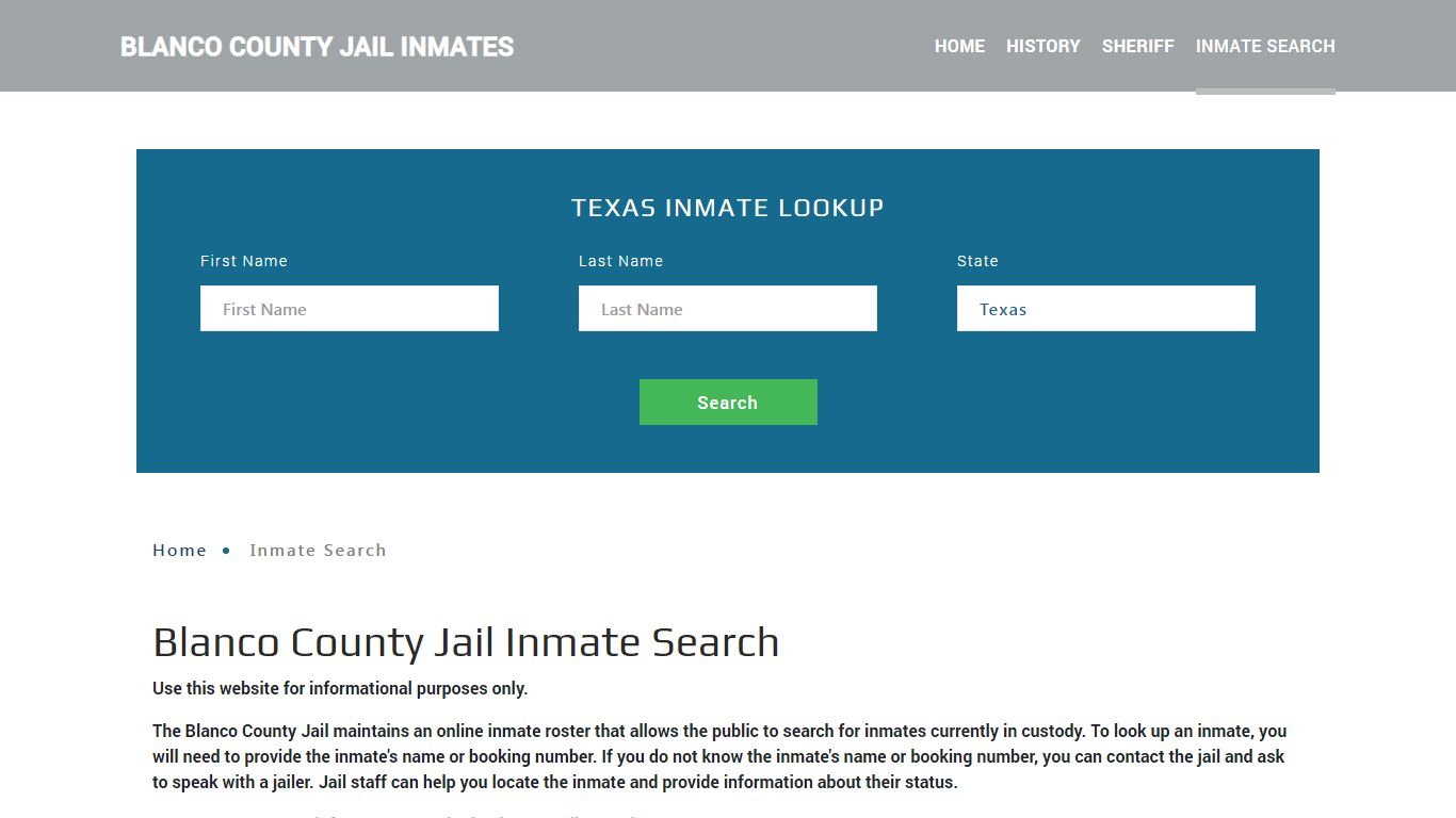 Blanco County, TX Detainee Lookup